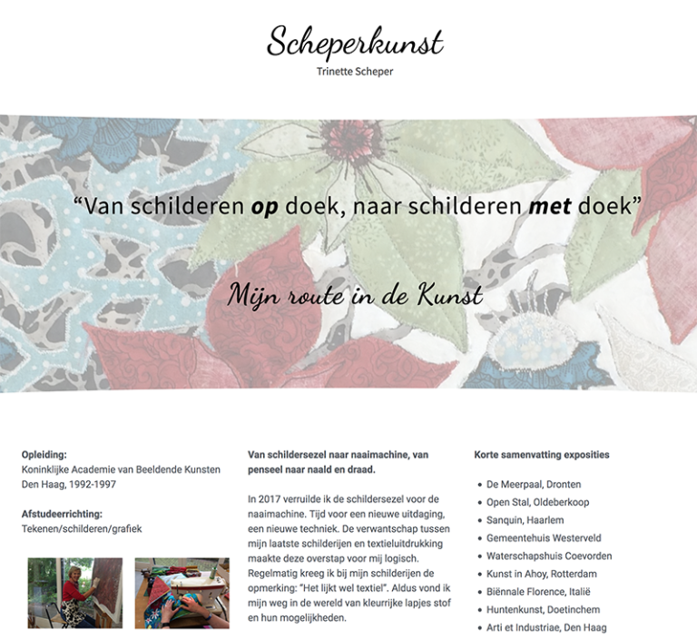 Nieuwe website voor Trinette Scheper is online!