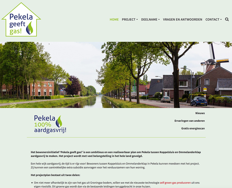 Nieuwe website en nieuwe huisstijl voor ‘Pekela geeft gas!’