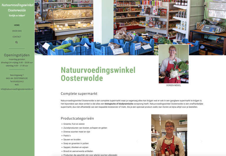 Natuurvoedingswinkel Oosterwolde heeft nieuwe website
